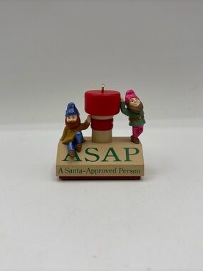 Hallmark Keepsake Ornament Dated 1994 Vintage Stamp Of Approval Handcrafted EUC